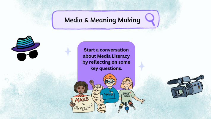Media and meaning making school activity page.